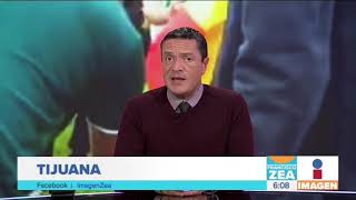 Mexicanos queman la bandera de Alemania mientras alemanes izan la mexicana  Noticias con Zea [upl. by Anerdna979]