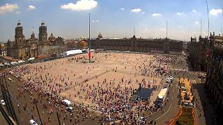 Sismo en la cdmx 19 de septiembre 2017 visto desde el Zócalo [upl. by Harlie]