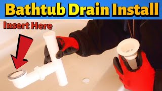 Bathtub Drain Installation  Step By Step Instructions [upl. by Tera]