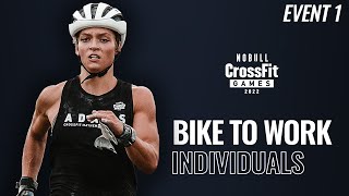 Event 1 Bike to Work — 2022 NOBULL CrossFit Games [upl. by Jaan]