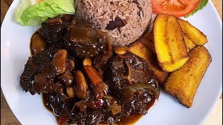 HOW TO MAKE JAMAICAN OXTAIL STEP BY STEP  FALL OFF THE BONE OXTAIL [upl. by Wanyen]