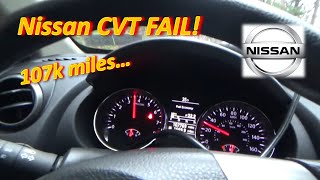 Nissan CVT FAIL 107k miles P1778 [upl. by Aihsel374]