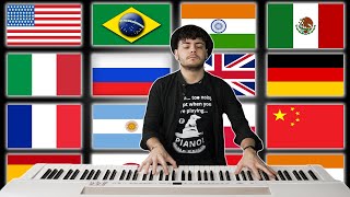 1 PIANO  15 NATIONAL ANTHEMS [upl. by Llenrahs]