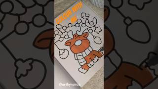 How to colour Christmas ReindeerDay 2830🦌Easy Peasy coloring tutorial for beginners  coco wyo [upl. by Dibbrun]