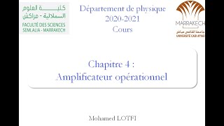 Cours  Amplificateur opérationnel part2 [upl. by Enirehtahc]