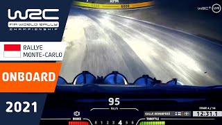 WRC  Rallye MonteCarlo 2021 ONBOARD Rovanperä SS4 [upl. by Ahsikad660]