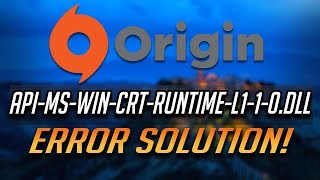 FIX Origin Error apimswincrtruntimel110dll 2025 [upl. by Flor]