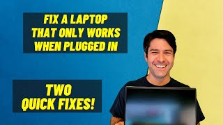 Laptop Only Works When Plugged In Two Quick Fixes [upl. by Anerres]