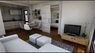 Diseño Interior Apartamento 40 m2 [upl. by Ellesor417]