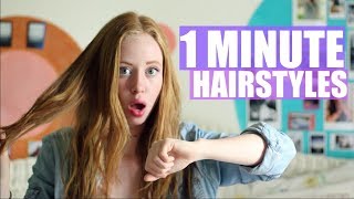 EASY 1 MINUTE HAIRSTYLES FOR SCHOOL  JustAli [upl. by Guenevere]