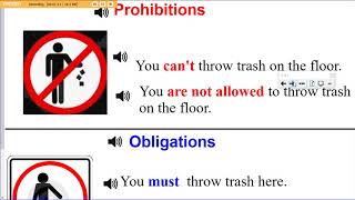 interchange 2 unit 14 modals for permission prohibition and obligation [upl. by Airuam]