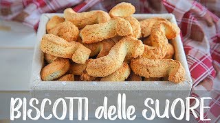 BISCOTTI DELLE SUORE Friabili Leggeri e Senza Uova  Ricetta Facile Fatto in Casa da Benedetta [upl. by Analim]