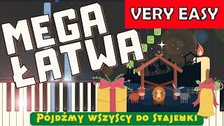 🎹 Pójdźmy wszyscy do stajenki  Piano Tutorial MEGA ŁATWA wersja 🎹 [upl. by Manon]