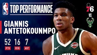 Giannis Antetokounmpo Records A CAREERHIGH 52 points  March 17 2019 [upl. by Photima]