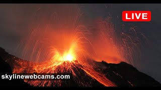 🔴 Recorded live footage from Volcano Stromboli  Sicily  Live Cameras from the world [upl. by Allister]