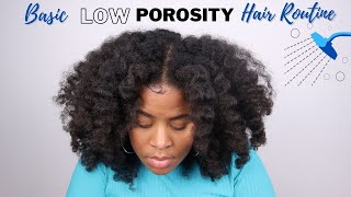 The LOW POROSITY Basic Regimen  A Simple routine for moisturized Natural Hair [upl. by Tirrell]