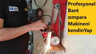 BANT ZIMPARA MAKİNASI YAPIMI  İKİ MAKARALI ŞERİT ZIMPARA MAKİNASI BELT SANDING MACHINE MAKING [upl. by Leahcimal]