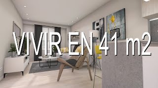 VIVIR EN 41 m2 Un apartamento moderno y luminoso [upl. by Godber]