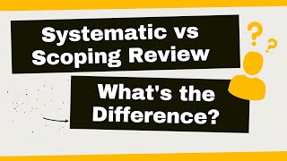 Systematic vs Scoping Review Whats the Difference [upl. by Winter]