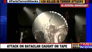 Caught on camera Terrorists firing inside Bataclan theatre in Paris [upl. by Lowry]