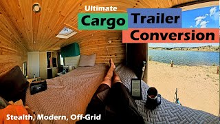 The Ultimate Cargo Trailer Conversion  Sleek Modern and Functional 7x12 [upl. by Hsirehc]