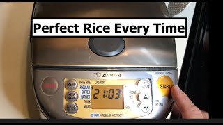 How to Cook Perfect Rice Every time  quotZojirushiquot Rice Cooker [upl. by Gregoor]