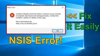 NSIS Error fix windows 10  Solved Easy Method [upl. by Oicnanev]