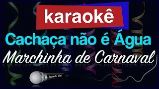 Karaokê  Cachaça não é água  Marchinha de Carnaval 🎤 [upl. by Lanni]