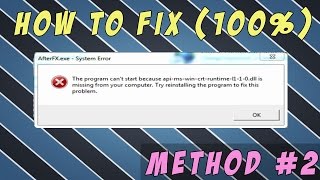 apimswincrtruntimel110dll is missing Fix  Method 2 [upl. by Beller364]