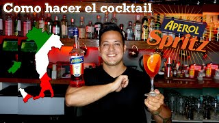 APEROL SPRITZ 🍹 COCKTAIL  TUTORIAL BARTENDER 🇮🇹 [upl. by Ahtamat]