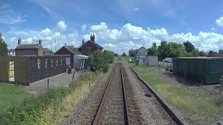 A Train Drivers View Boston  Skegness Lincs UK [upl. by Teage]