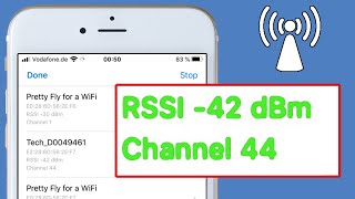 iPhone WLAN signal strength in dBm RSSI iPad channel BSSID [upl. by Neehsar]