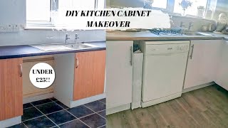 HOW TO VINYL WRAP KITCHEN CABINET DOORS  BUDGET KITCHEN MAKEOVER [upl. by Linson]