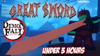 FASTEST Way To Get quotThe Great Swordquot amp 100 Broken Nichirin Blades  Showcase  Demon Fall [upl. by Llertrac36]