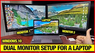 Dual Monitor Setup for Laptop With One USB C Port Windows 10 [upl. by Elem]