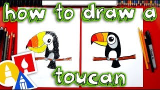 How To Draw A Cute Cartoon Toucan [upl. by Notyard]