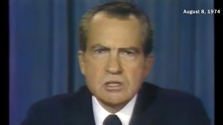 CBS News vault 1974 Nixon resignation [upl. by Akoyn]