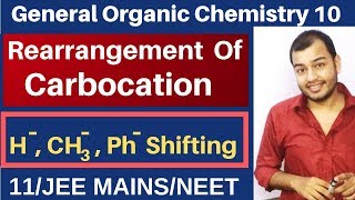 GOC 10  Rearrangement of Carbocation  Hydride  Methyl and Phenyl Shifting JEE MAINSNEET [upl. by Essyle]