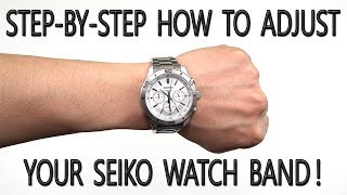 How To Adjust Your Seiko Watch Band The Easy Way Under 5 Minutes 4K [upl. by Zippora]