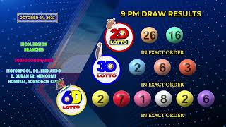 LIVE PCSO 900 PM Lotto Draw  October 24 2023 [upl. by Alorac]