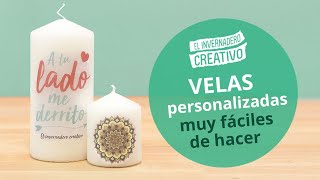 Cómo personalizar velas MUY FÁCIL  How to customize candles [upl. by Chris]