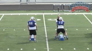 Offensive Line Leverage Drill for Run Blocking [upl. by Naginnarb]