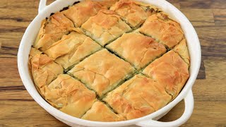 Greek Spinach Pie Recipe Spanakopita [upl. by Araem]