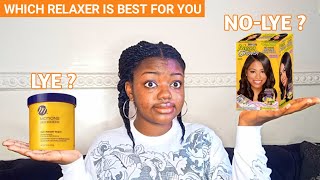 WHICH RELAXER SHOULD YOU USE LYE OR NOLYE  HEALTHY HAIR JOURNEY [upl. by Tacye]