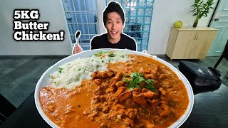 MASSIVE 5KG Indian Curry Challenge  Butter Chicken Mukbang [upl. by Tiduj]