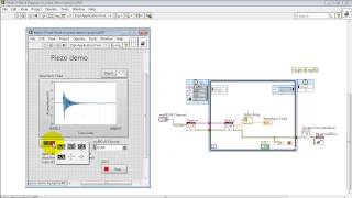 NI myRIO quotPiezoelectricEffect Sensor demoquot LabVIEW project [upl. by Anyal]