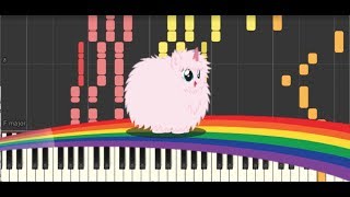 PFUDOR Piano Pink Fluffy Unicorns Dancing on Rainbows Piano Synthesia MIDI [upl. by Duong]