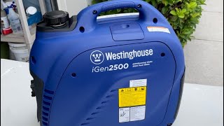 Westinghouse iGen 2500 Generator unboxing and setup [upl. by Rapp]