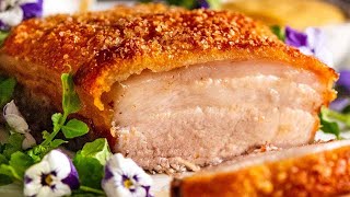 Slow Roasted Pork Belly  Crispy Crackling ultra tender flesh [upl. by Aicileb809]