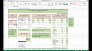 Household Budget Template and Tutorial Excel [upl. by Swec793]